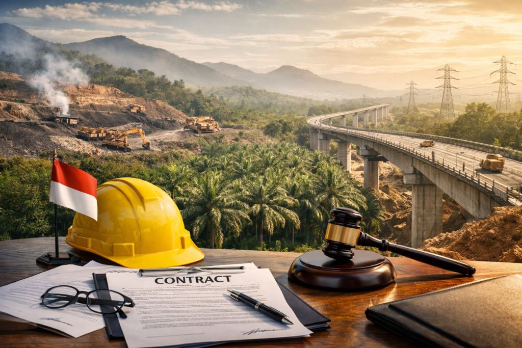 Legal risks in foreign investment projects in Indonesia including land ownership, mining operations, and infrastructure development