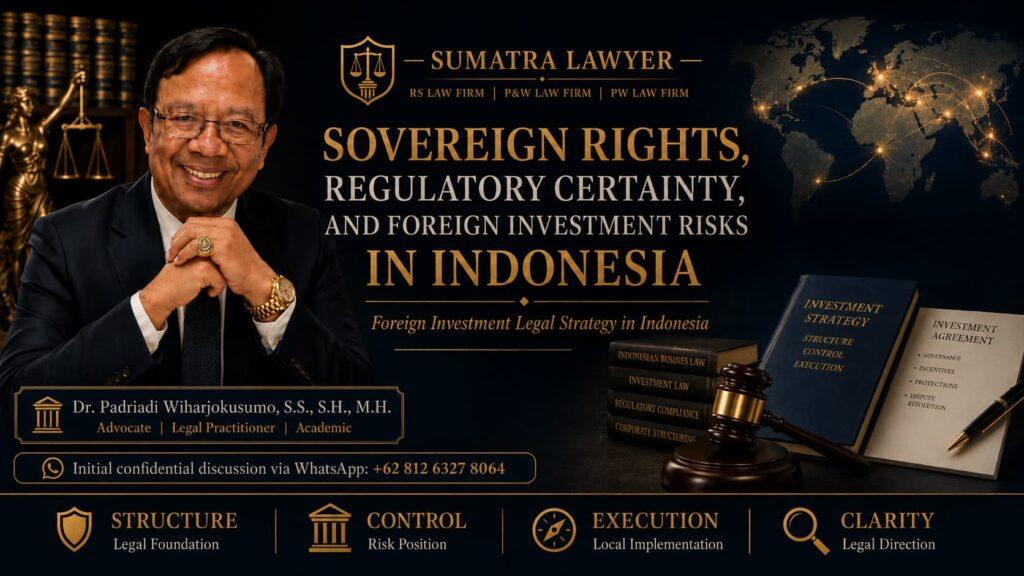 Sumatra Lawyer Dr. Padriadi Wiharjokusumo on foreign investment risks and regulatory certainty in Indonesia