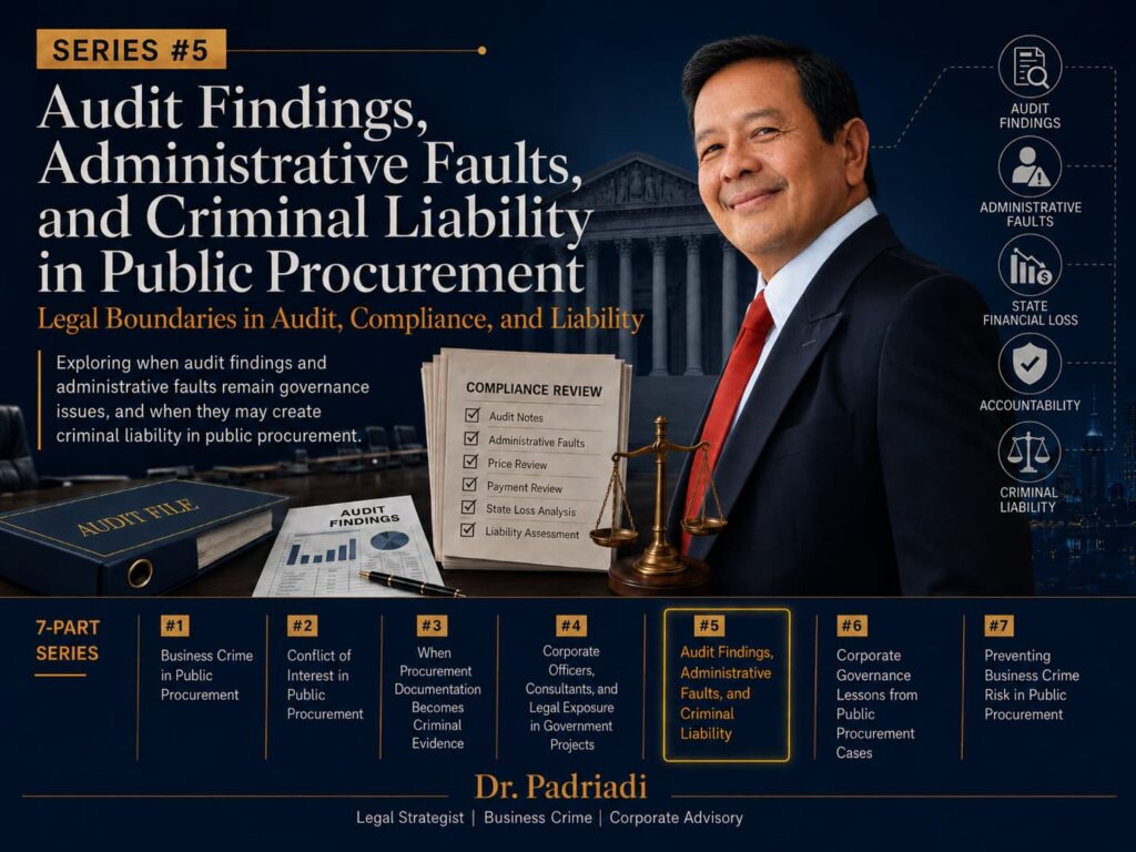 Audit Findings and Criminal Liability in Public Procurement