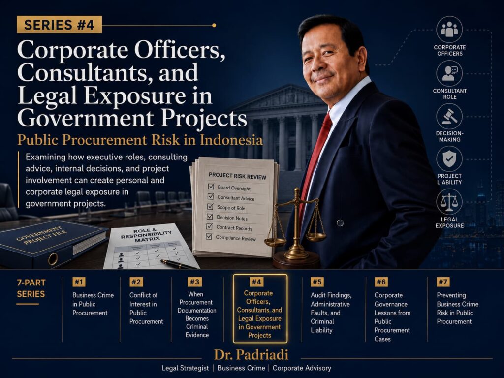 Corporate Legal Exposure in Government Projects for officers and consultants in Indonesia