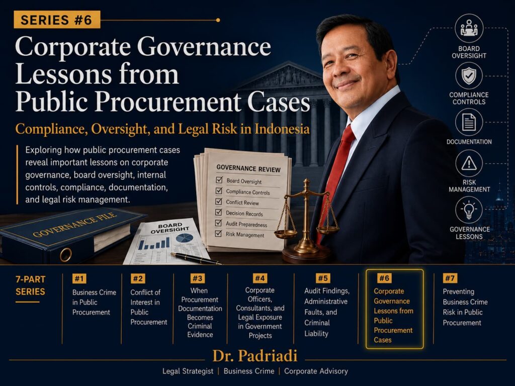 Corporate governance and public procurement legal risk in Indonesia